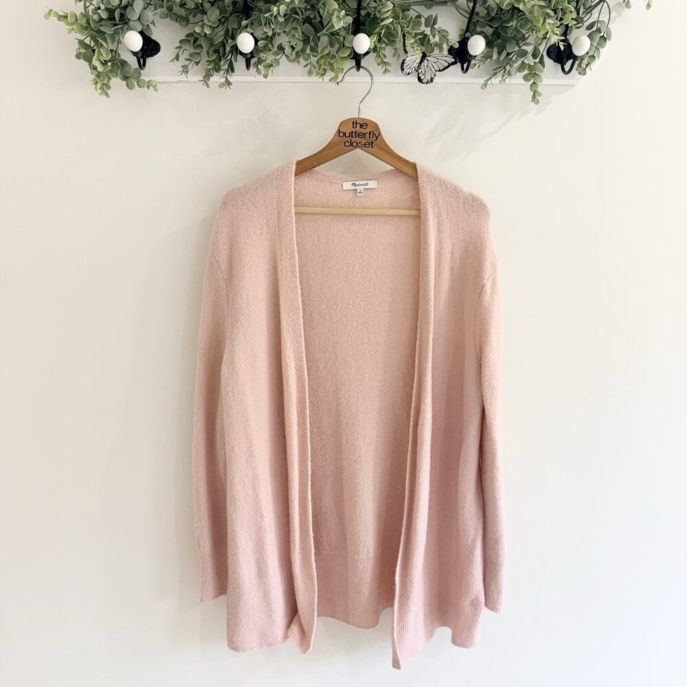 Madewell Cozy Walker Long Sleeve Long Baby Pink Cardigan Size Medium CD5033